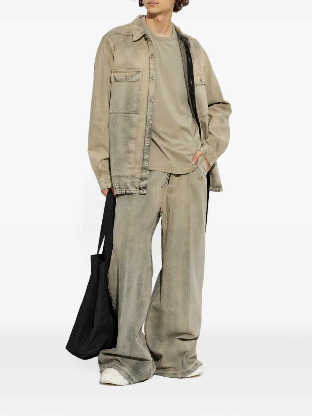 Rick Owens DRKSHDW Jeans met wijde pijpen Grijs