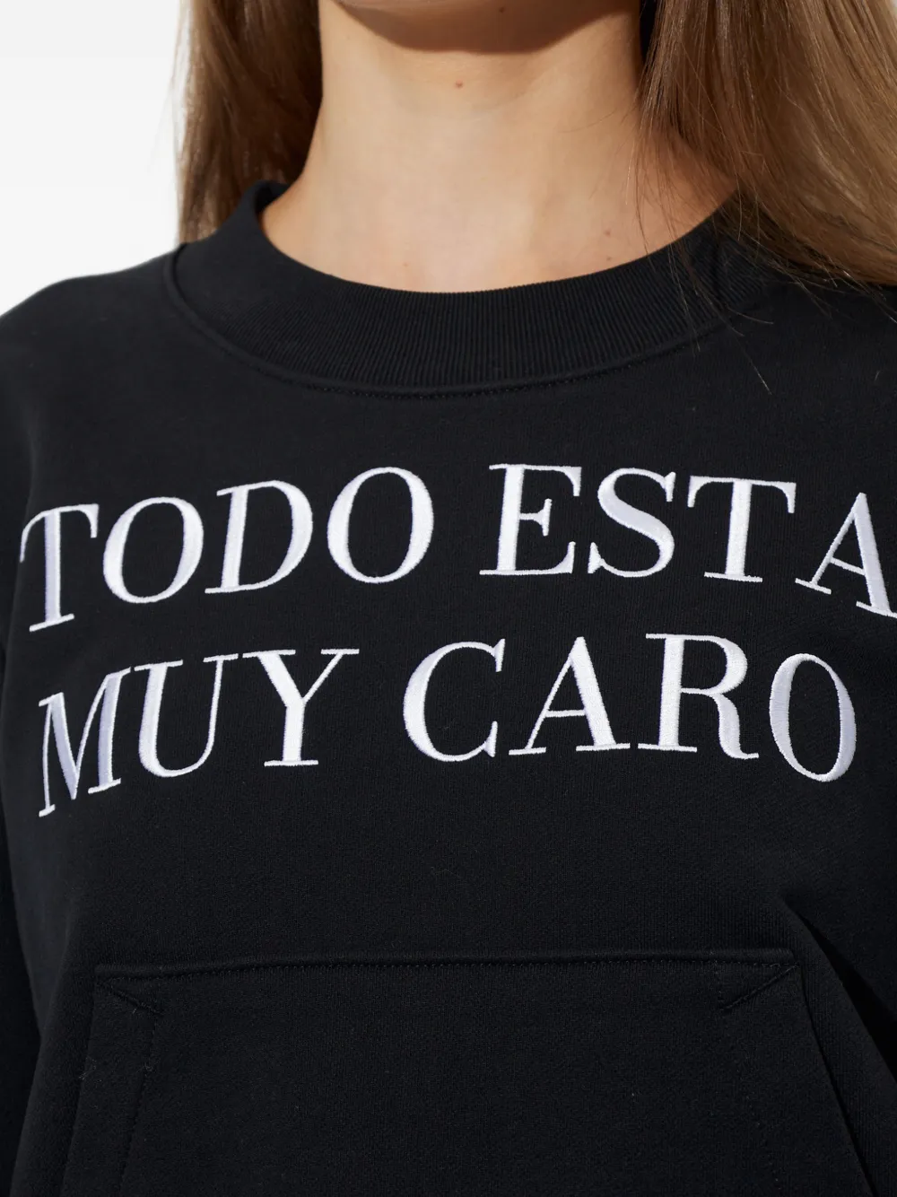 Moschino Sweater met geborduurd logo Zwart