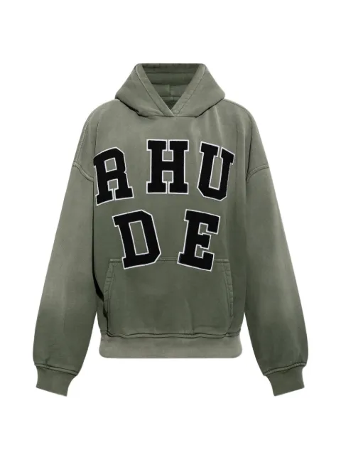 RHUDE logo-patch hoodie