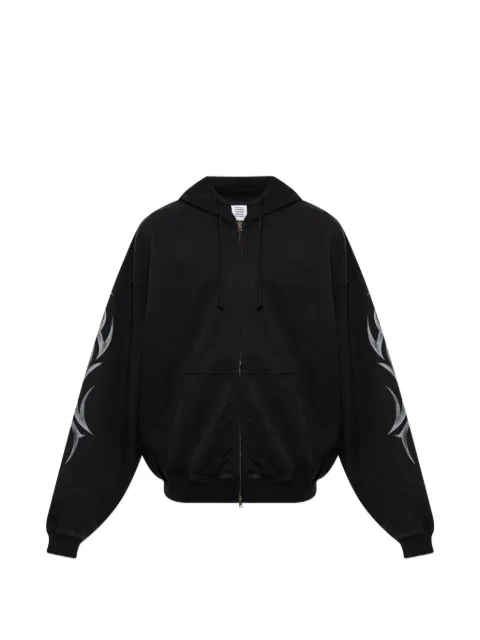 VETEMENTS graphic-print zip-up hoodie