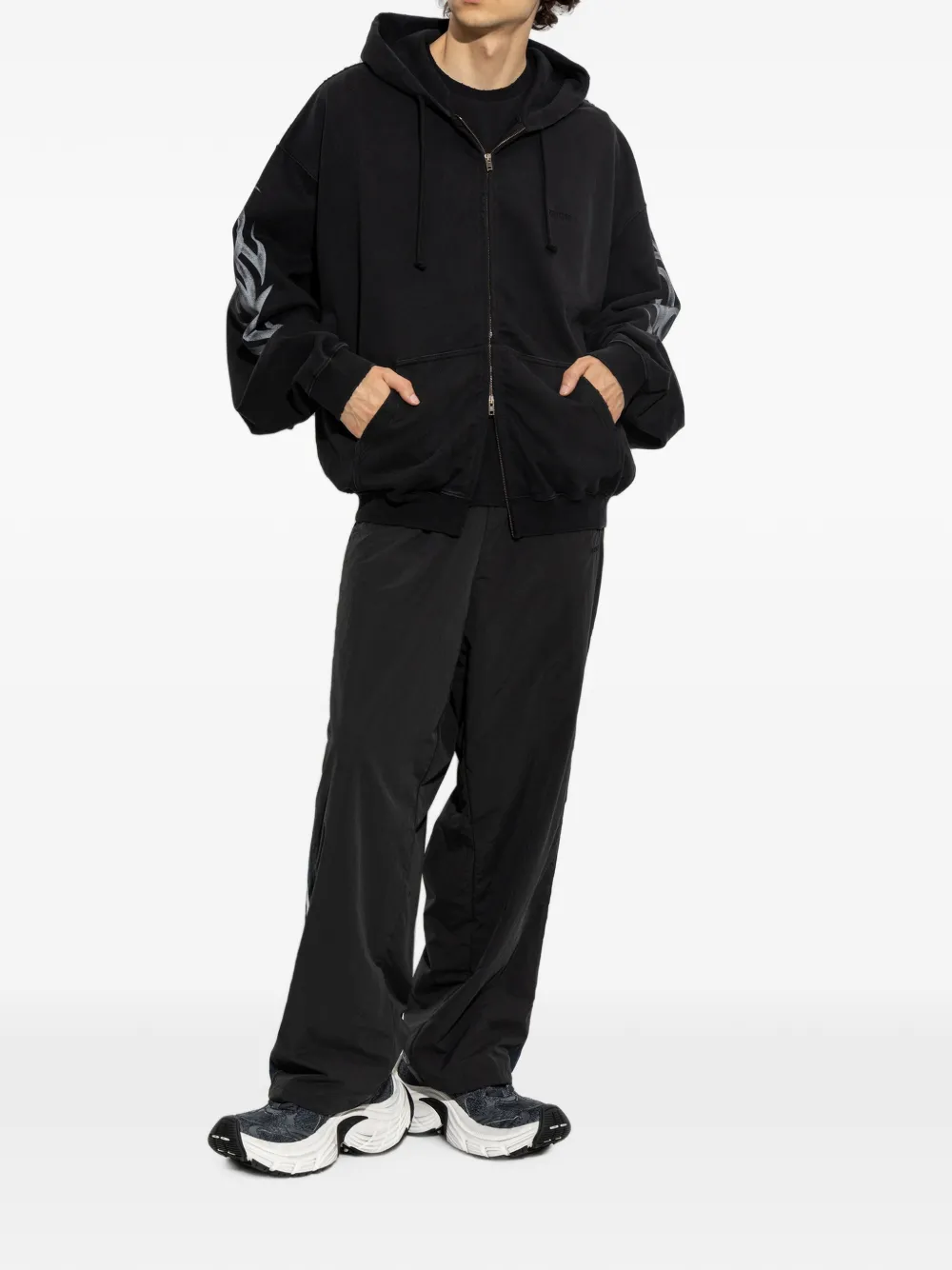 VETEMENTS Hoodie met grafische print Zwart