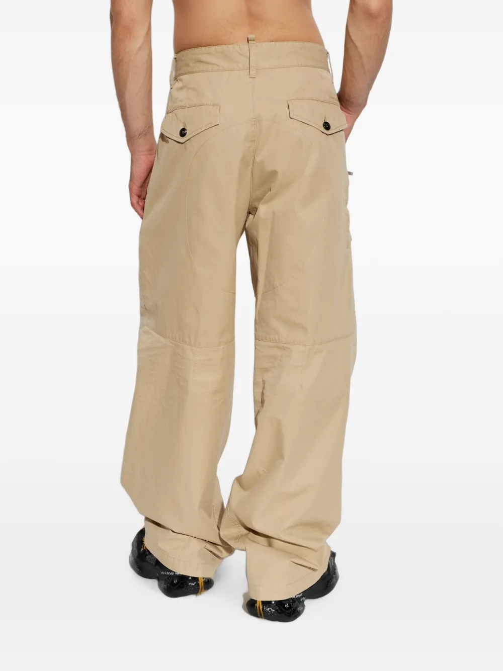 DSQUARED2 Broek met wijde pijpen Beige