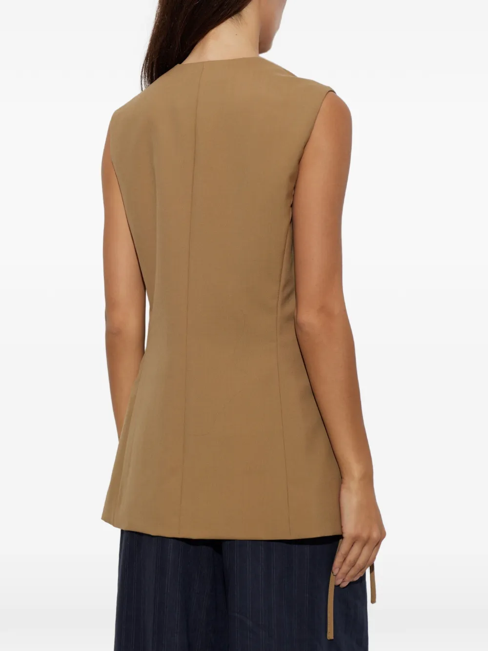 Marni Spencer met knoopsluiting en V-hals Bruin