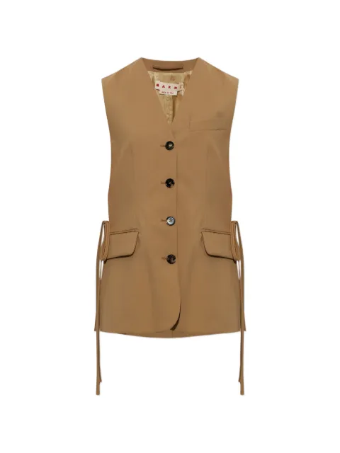 Marni V-neck button-fastening vest