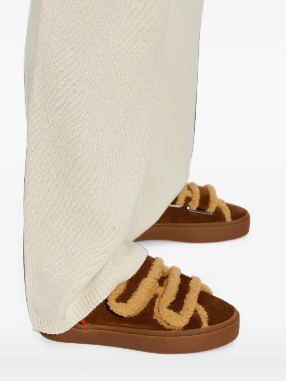 Inuikii Lila Shearling Low leather sneakers Bruin