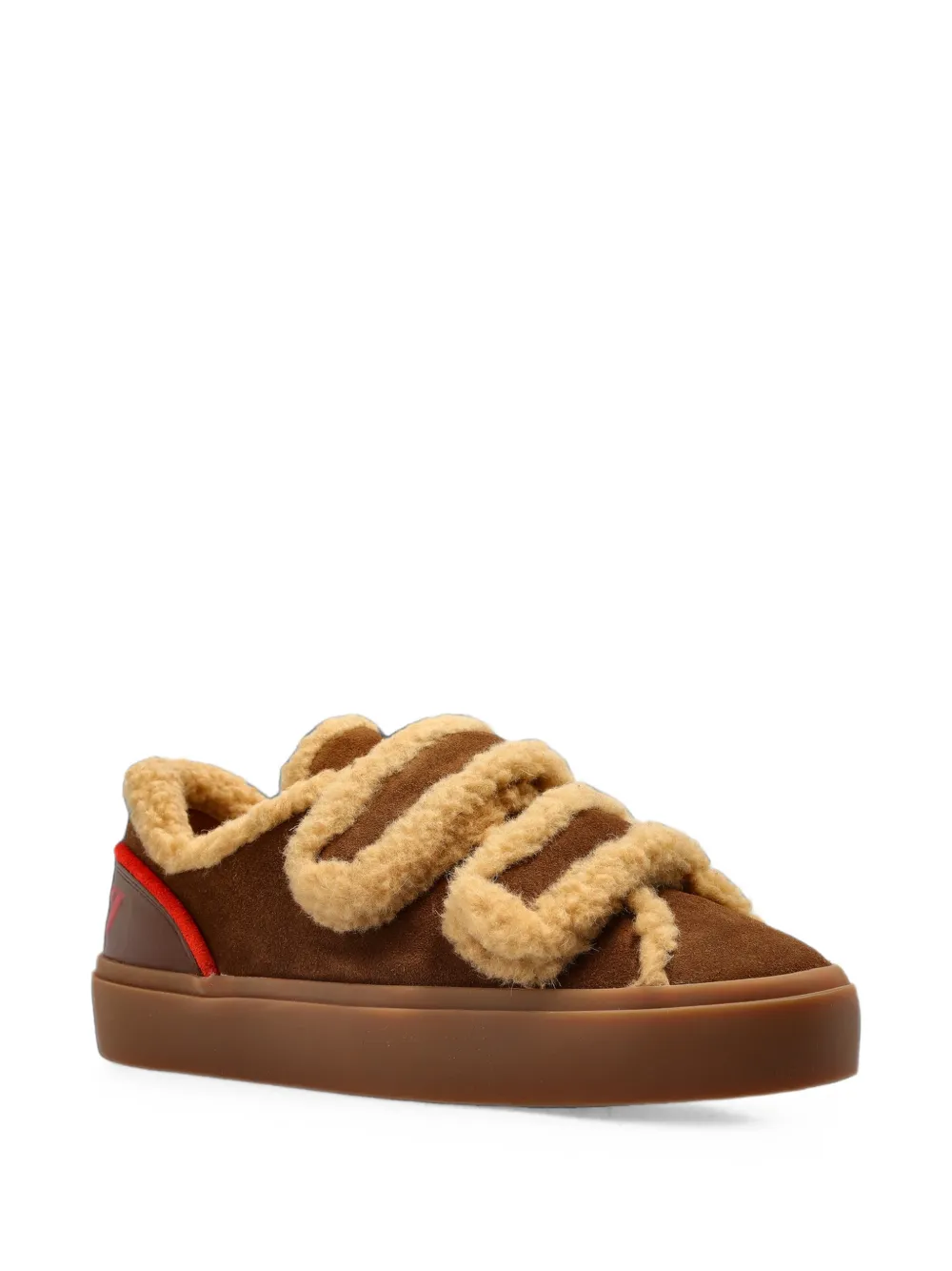 Inuikii Lila Shearling Low leather sneakers Bruin
