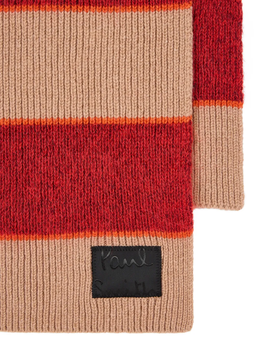 Paul Smith Mohair sjaal met blokstreep Roze