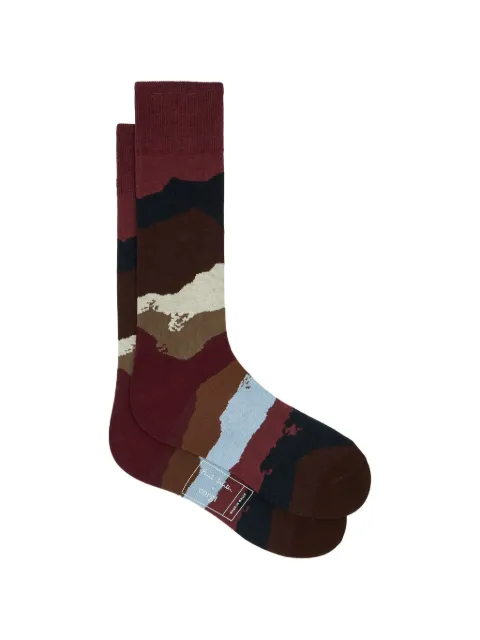 Paul Smith calcetines Landscape de mezlca de algodón