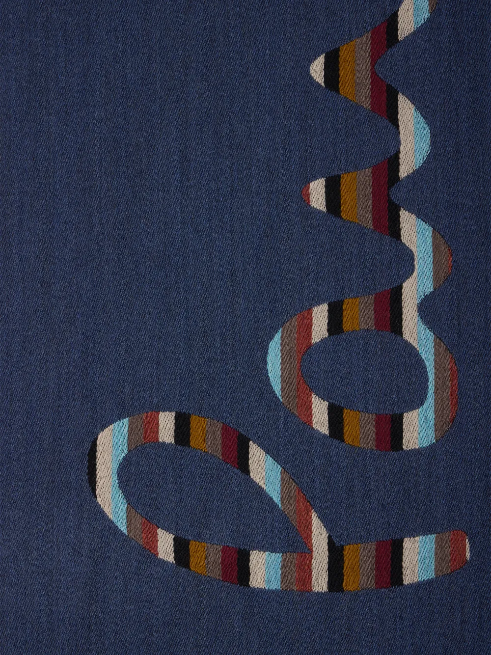 Paul Smith Multistripe Signature wollen sjaal Blauw