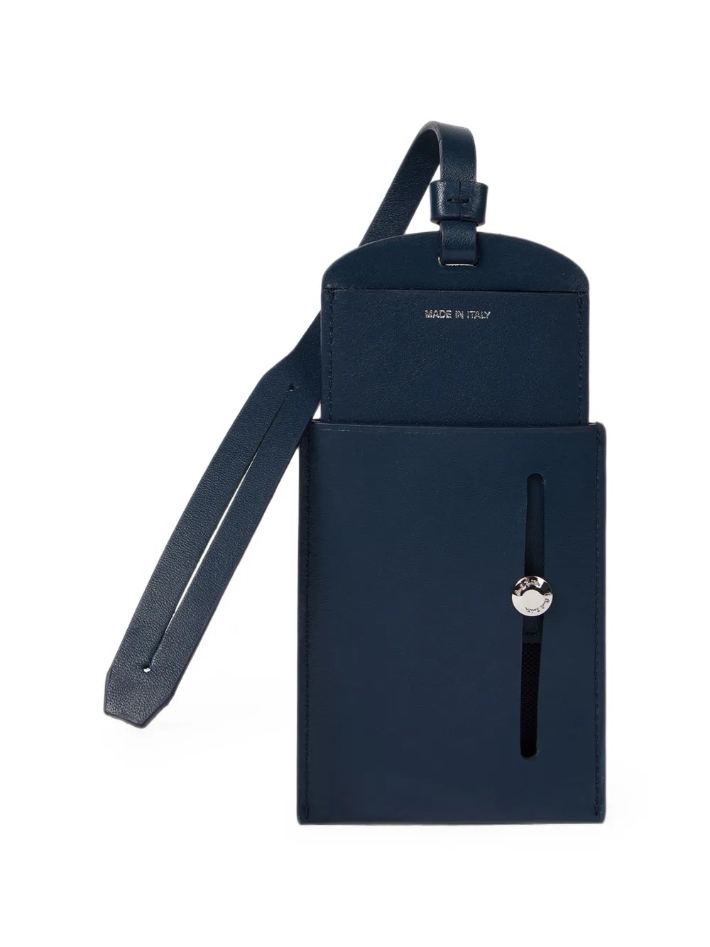 Paul Smith Paris marineblauw leren bagagelabel
