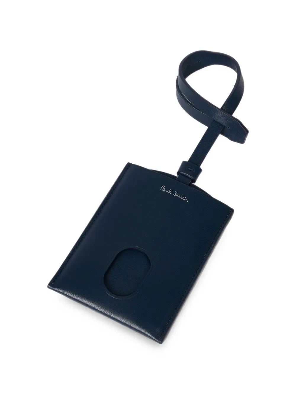 Paul Smith Paris marineblauw leren bagagelabel