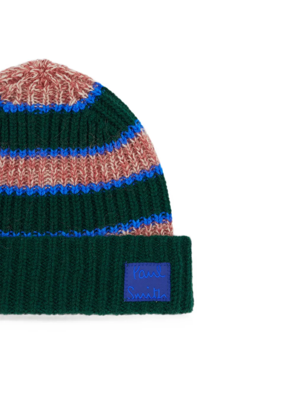 Paul Smith Gestreepte muts van mohairblend Roze