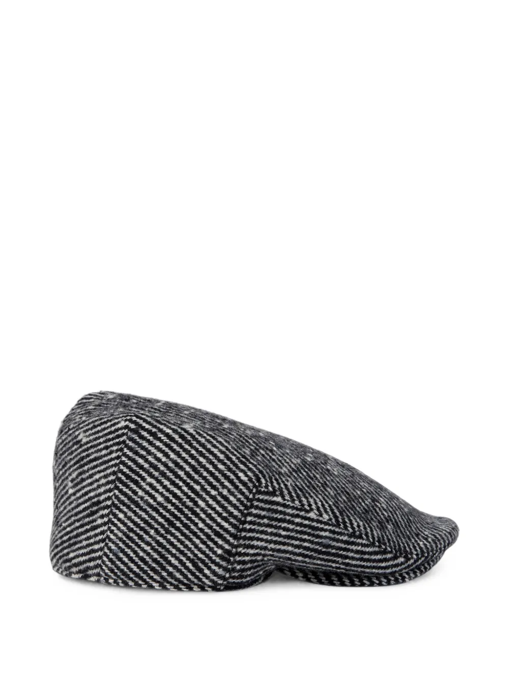 Paul Smith Linnen platte pet met streep Zwart