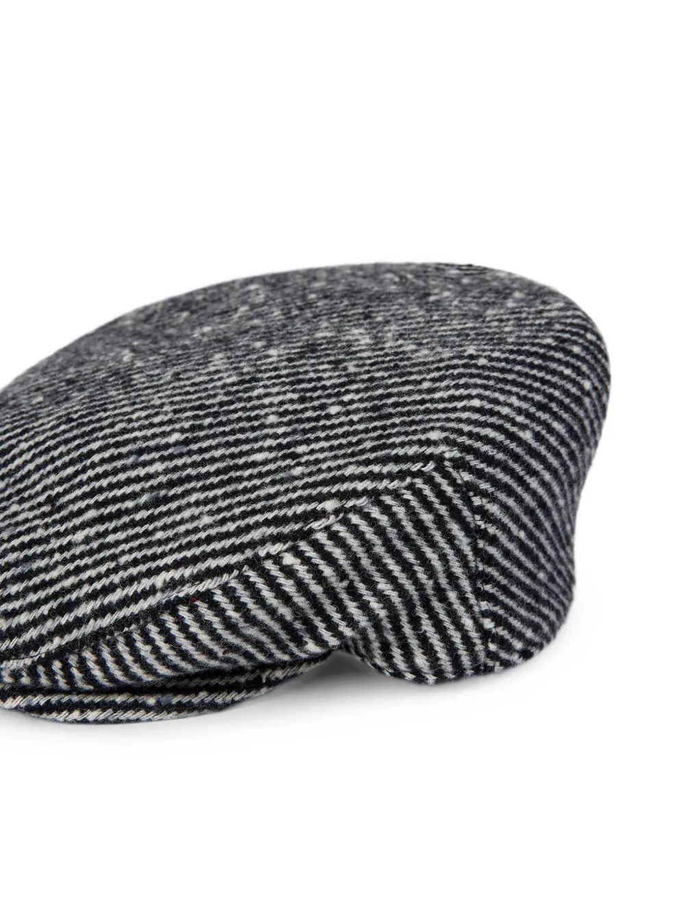 Paul Smith Linnen platte pet met streep Zwart