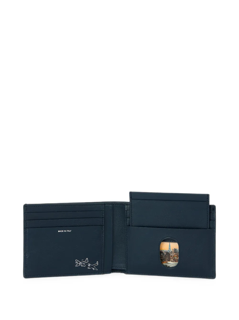 Paul Smith Donkerblauwe 'London Travel' portemonnee