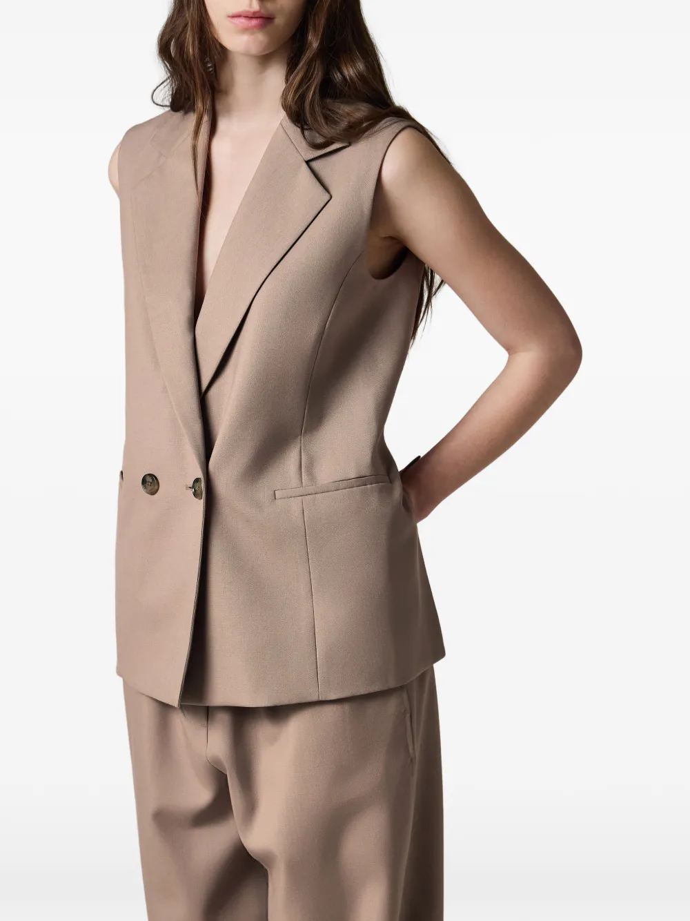 Paul Smith Taupe wollen gilet Beige