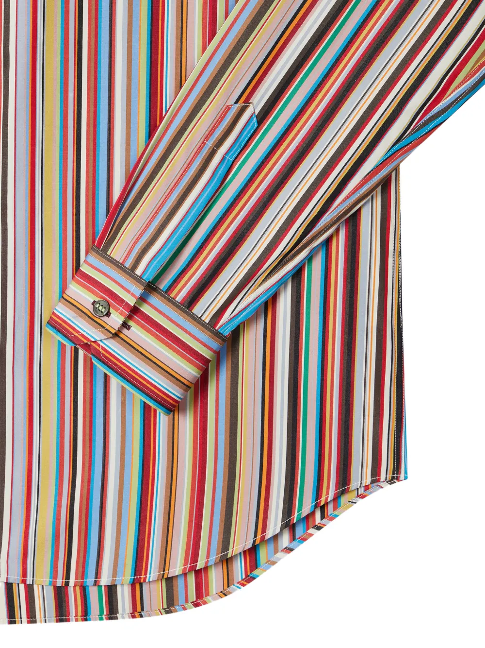 Paul Smith Regular-fit popeline overhemd met kenmerkende streep Beige