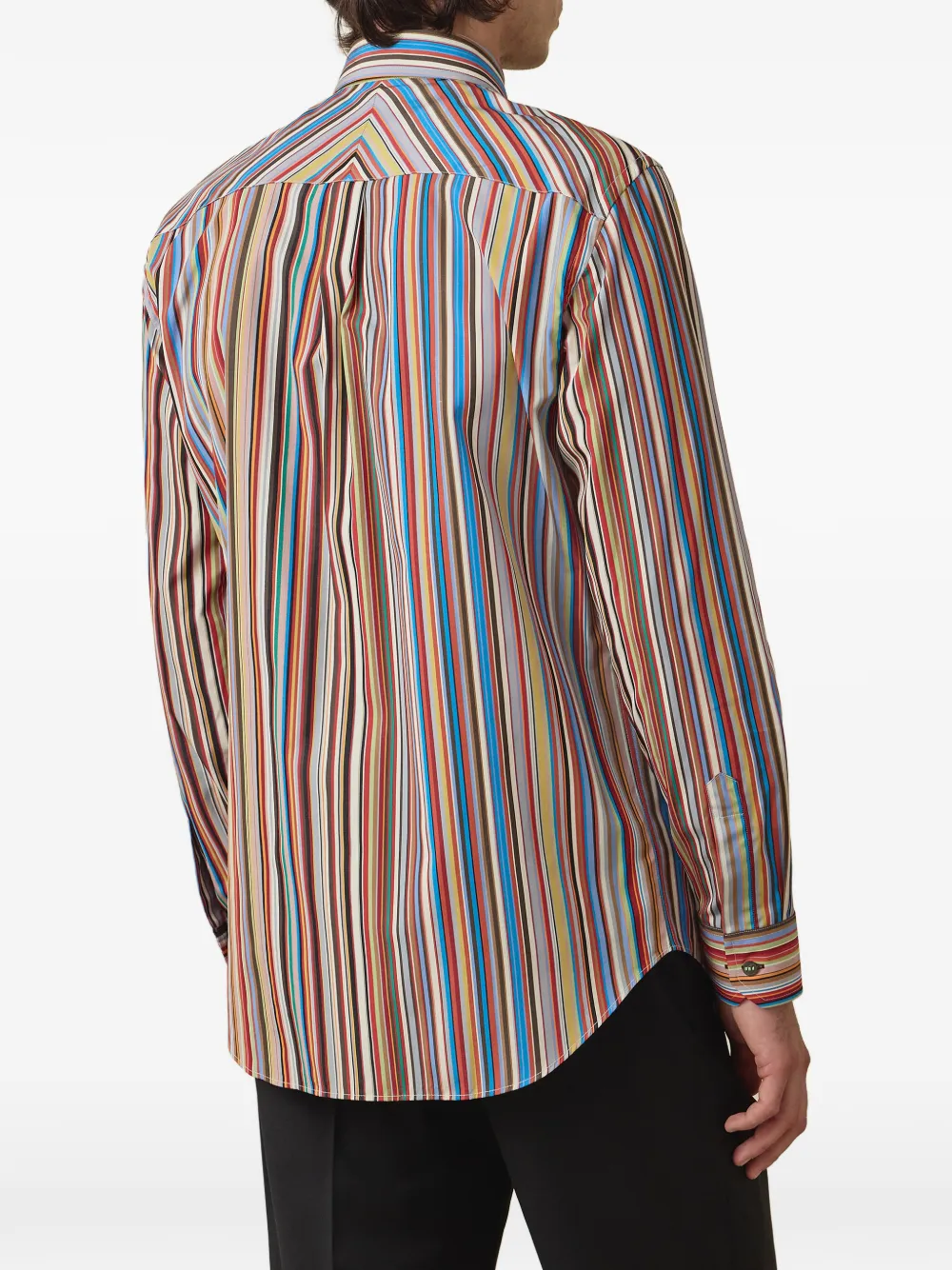 Paul Smith Regular-fit popeline overhemd met kenmerkende streep Beige