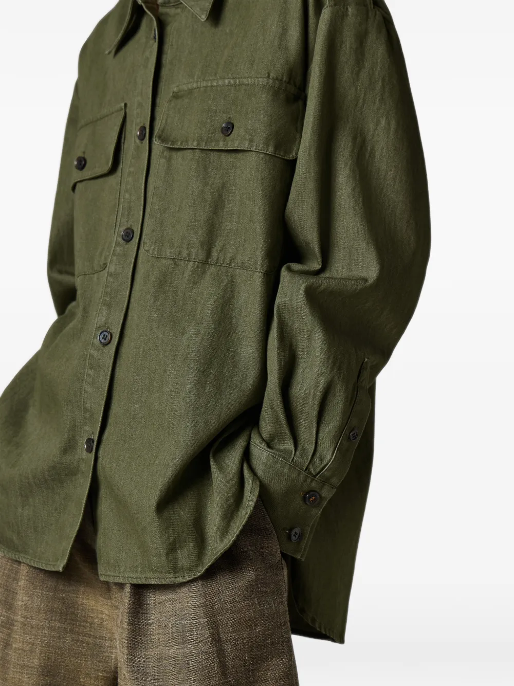 Paul Smith Katoenen-twill blouse Groen