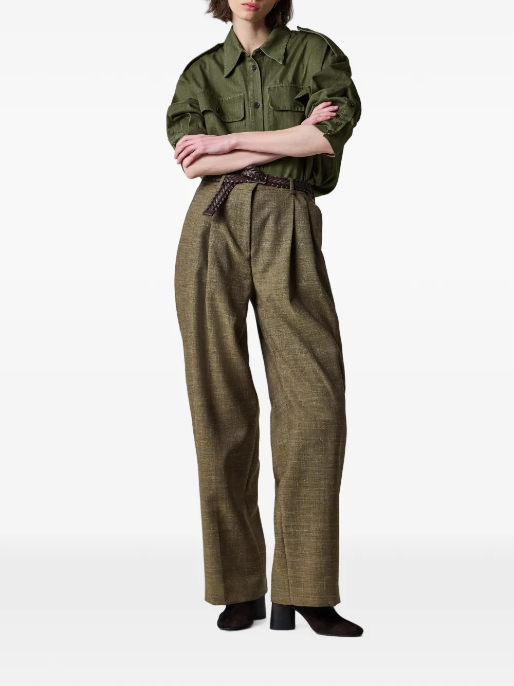 Paul Smith Katoenen-twill blouse Groen
