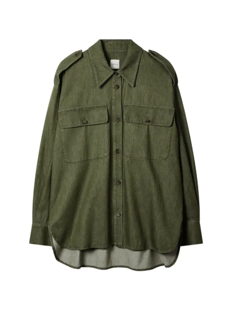 Paul Smith camisa utility de algodón y sarga