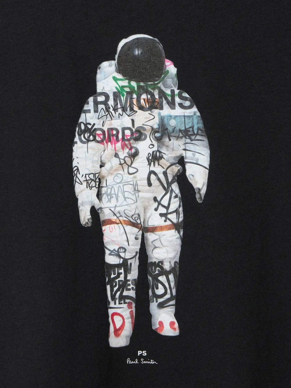 PS Paul Smith Astronaut T-shirt met grafische print Zwart