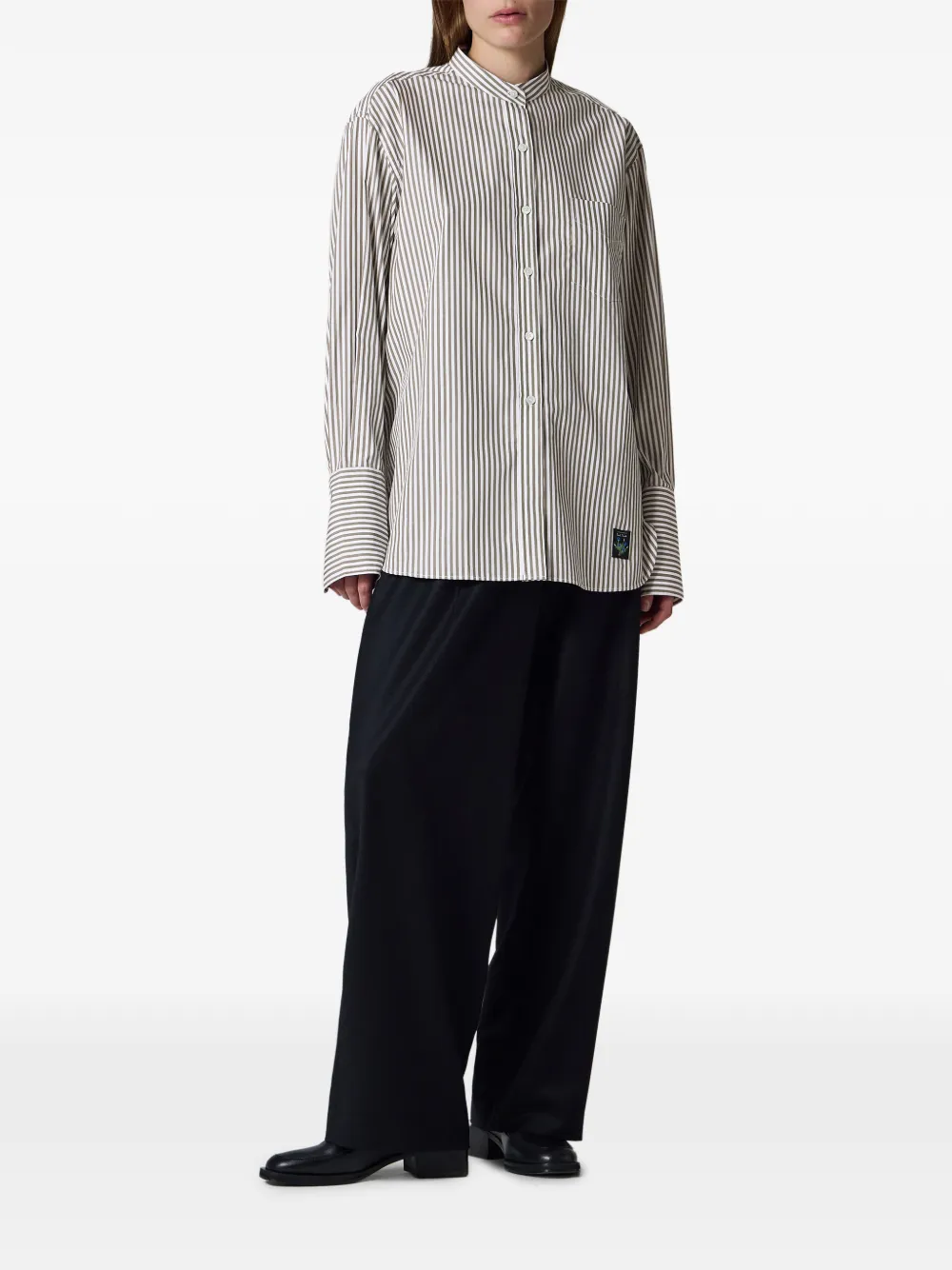 Paul Smith Kaki Bengal gestreepte blouse Groen