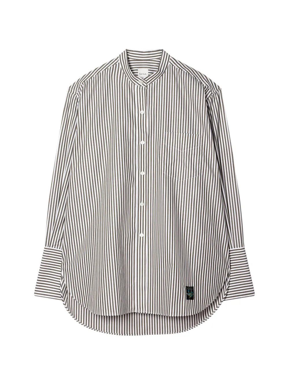 Paul Smith Camicia a righe verde cachi