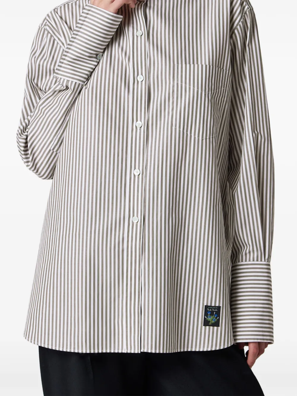 Paul Smith Kaki Bengal gestreepte blouse Groen