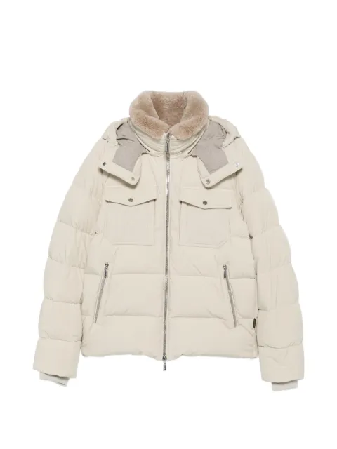 Moorer Alarick shearling-collar quilted jacket