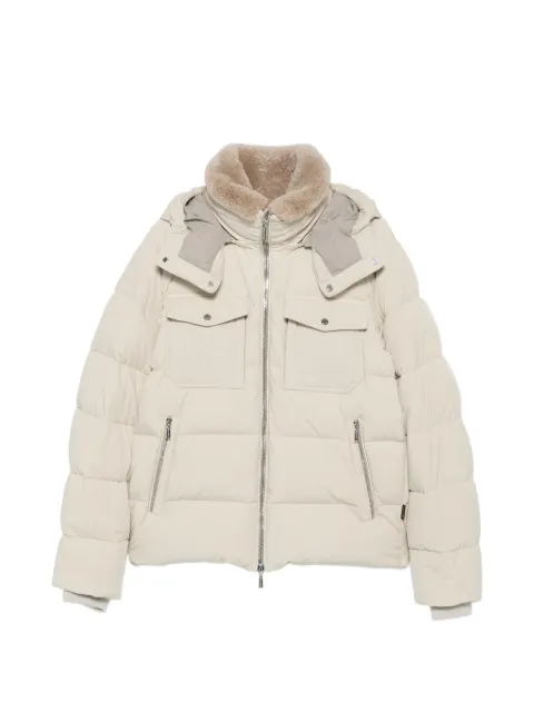Moorer Alarick shearling-collar quilted jacket