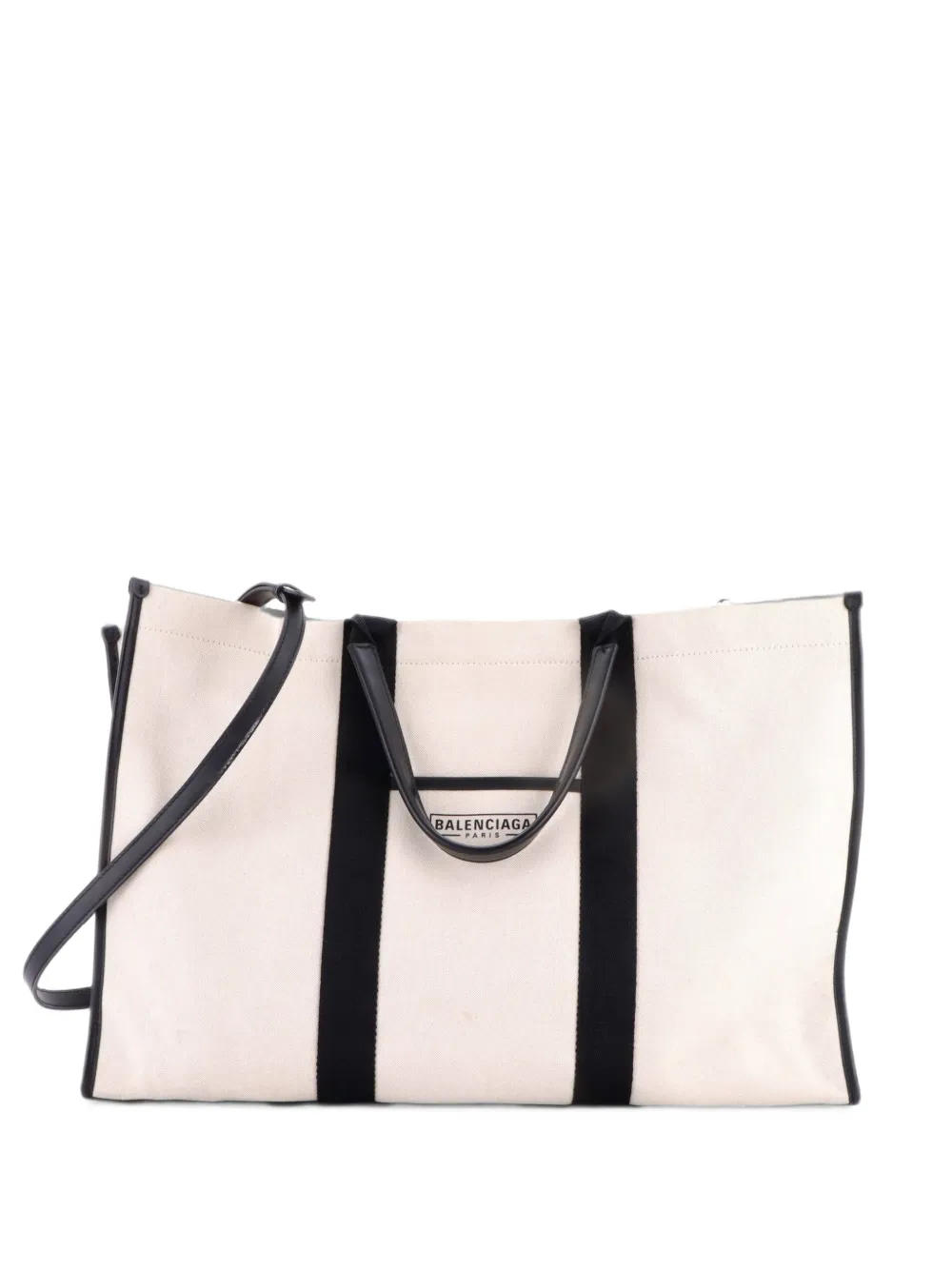 Balenciaga Pre-Owned Große Hardware Tote Bag aus Canvas - Nude
