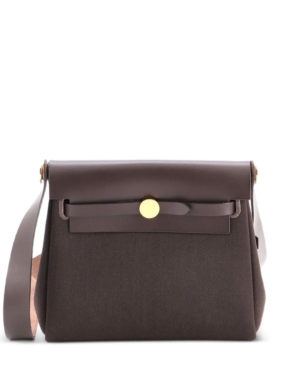 Hermès Pre-Owned Herbag Zip Toile and Leather 20 shoulder bag - Marrone