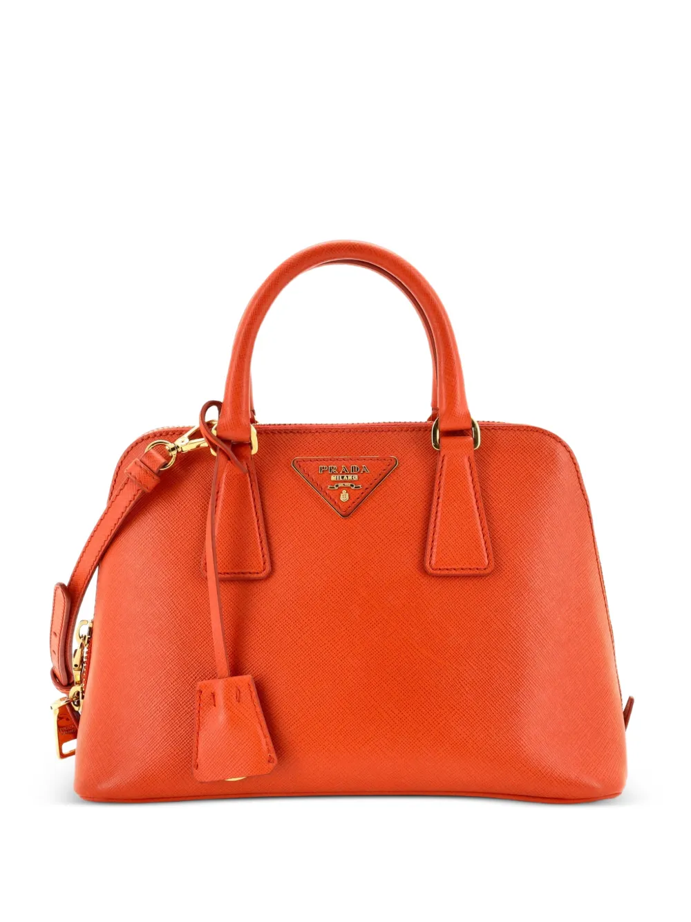 Prada Pre-Owned Borsa a tracolla Promenade Bag piccola in pelle Saffiano - Arancione