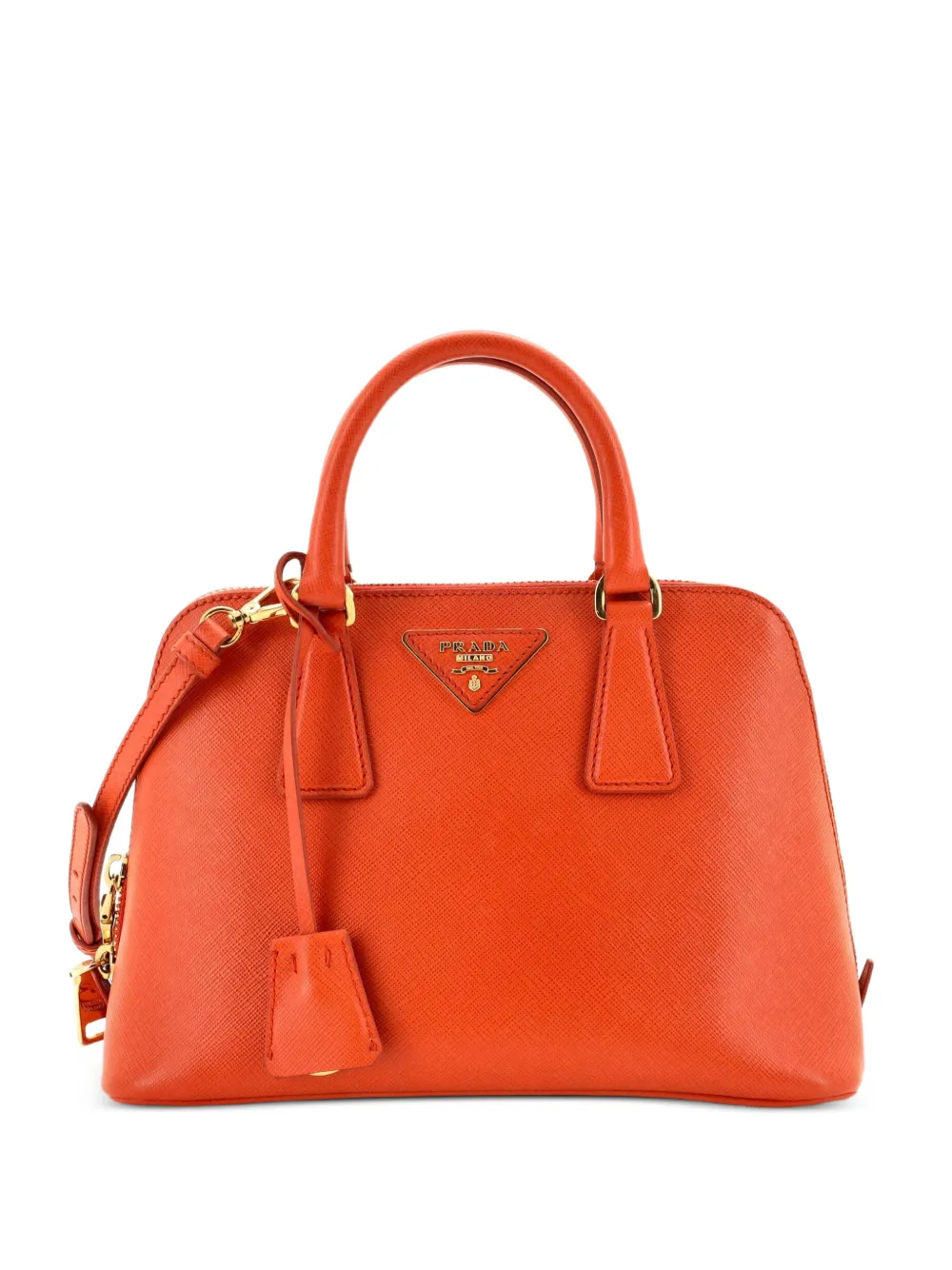 Prada Pre-Owned Borsa a tracolla Promenade Bag piccola in pelle Saffiano - Arancione