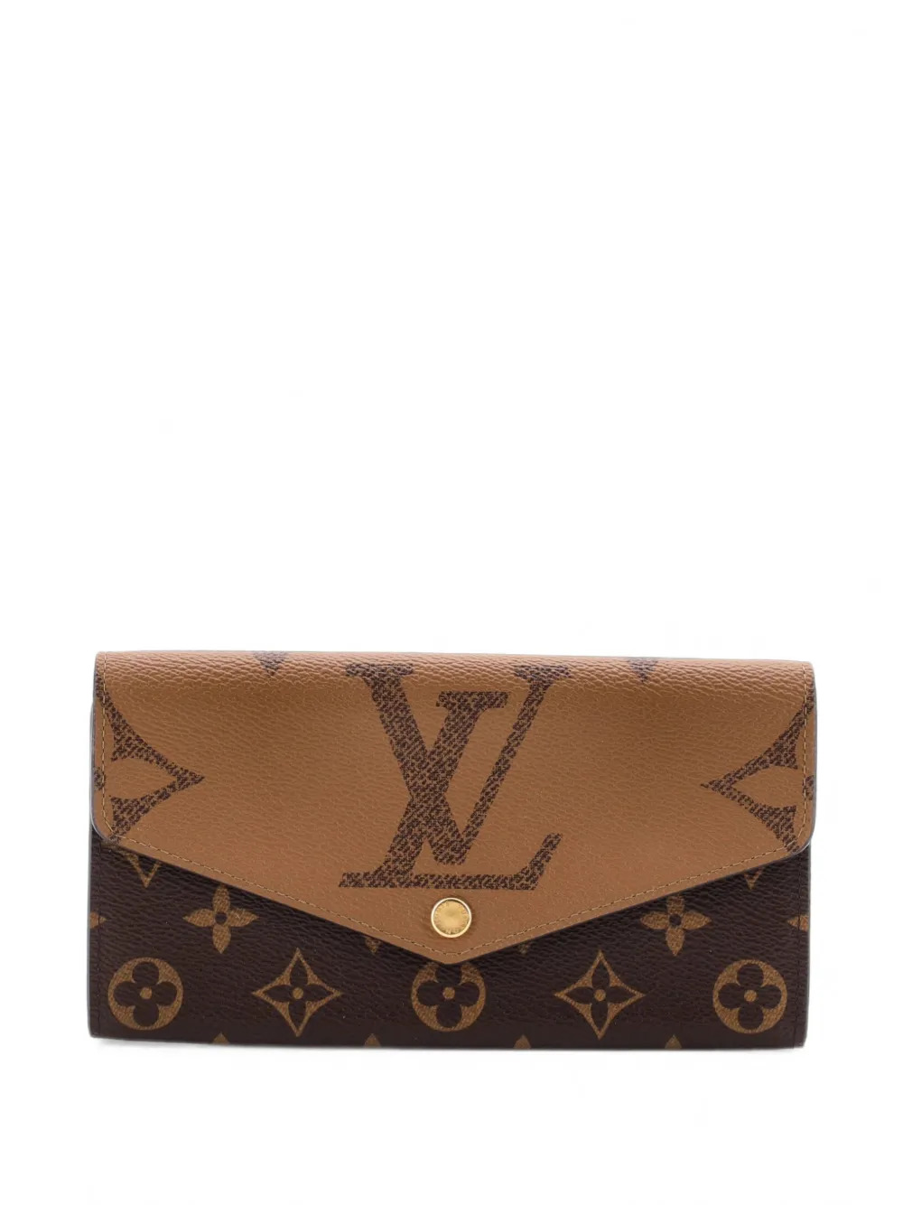 Louis Vuitton Pre-Owned Kleines Sarah NM Reverse Monogram Giant Portemonnaie aus Canvas mit Monogramm - Braun