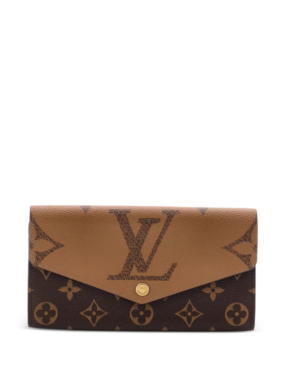 Louis Vuitton Pre-Owned Kleines Sarah NM Reverse Monogram Giant Portemonnaie aus Canvas mit Monogramm - Braun