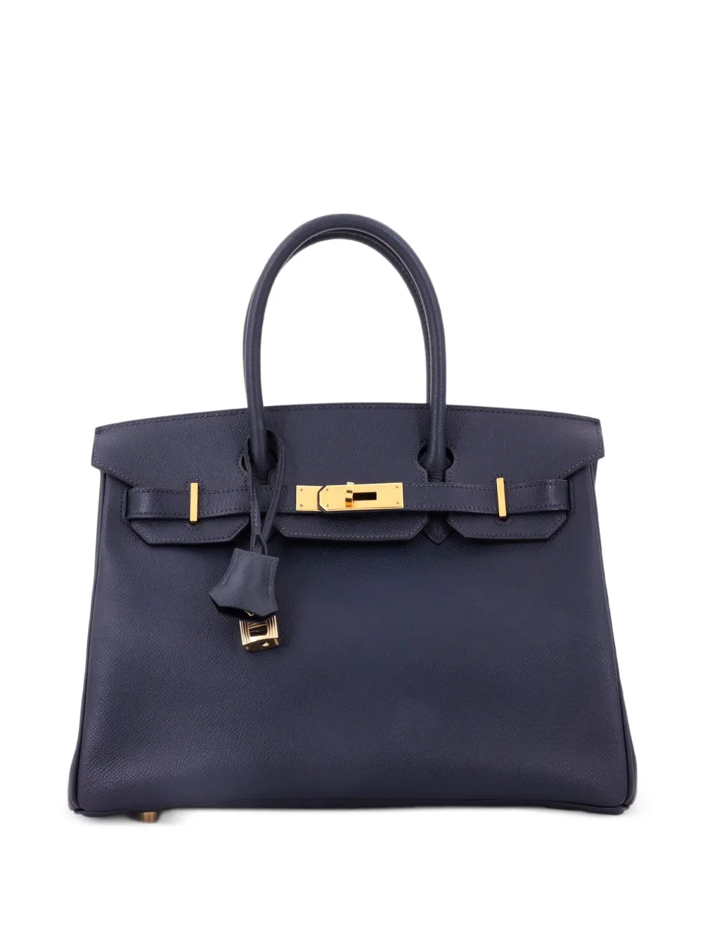 Hermès Pre-Owned Borsa a mano Birkin 30 in pelle Epsom con dettagli color oro e tracolla - Blu