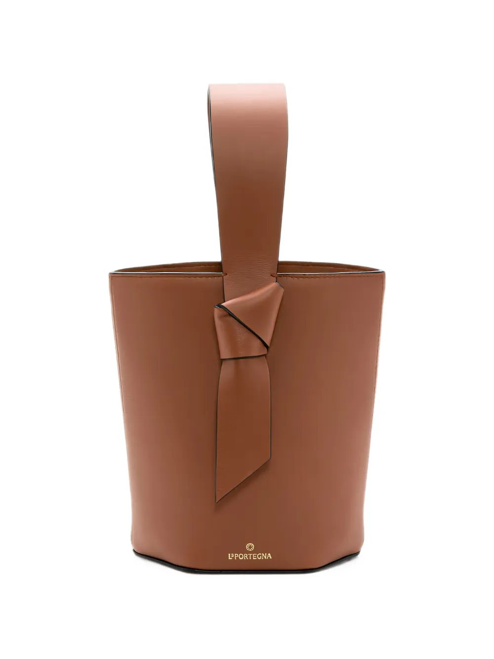 La Portegna Julieta knotted leather bucket bag · OS
