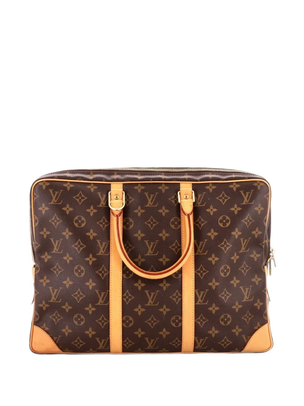 Louis Vuitton Pre-Owned Porte-Documents Voyage Aktentasche aus Macassar-Canvas - Braun
