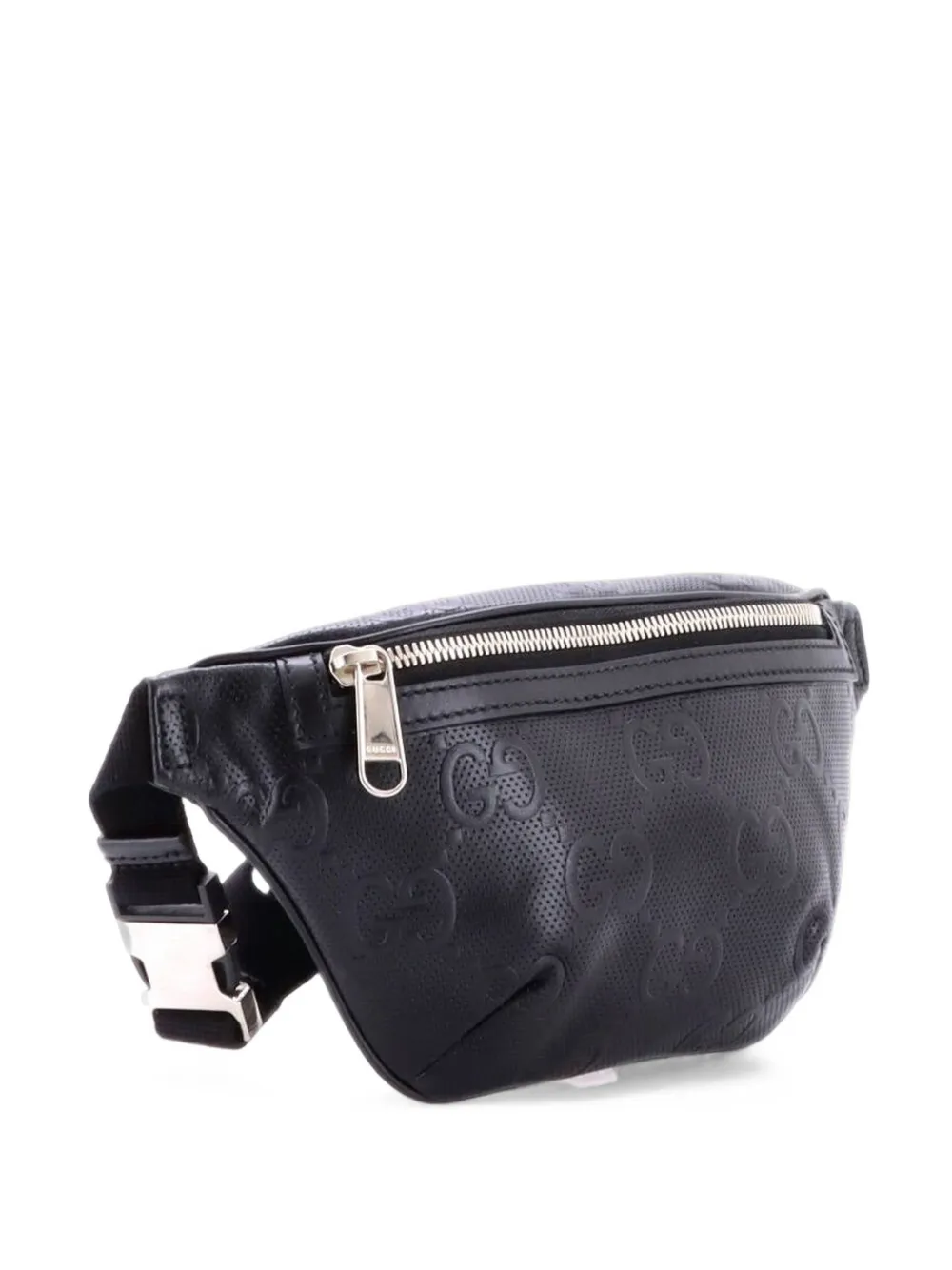 Gucci Pre-Owned GG Embossed Perforated Leather Small belt bag - Schwarz