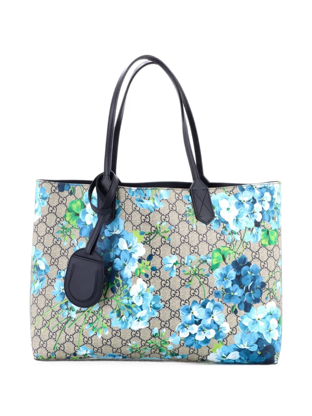 Gucci Pre-Owned Borsa tote GG media reversibile in pelle con stampa a fiori - Marrone