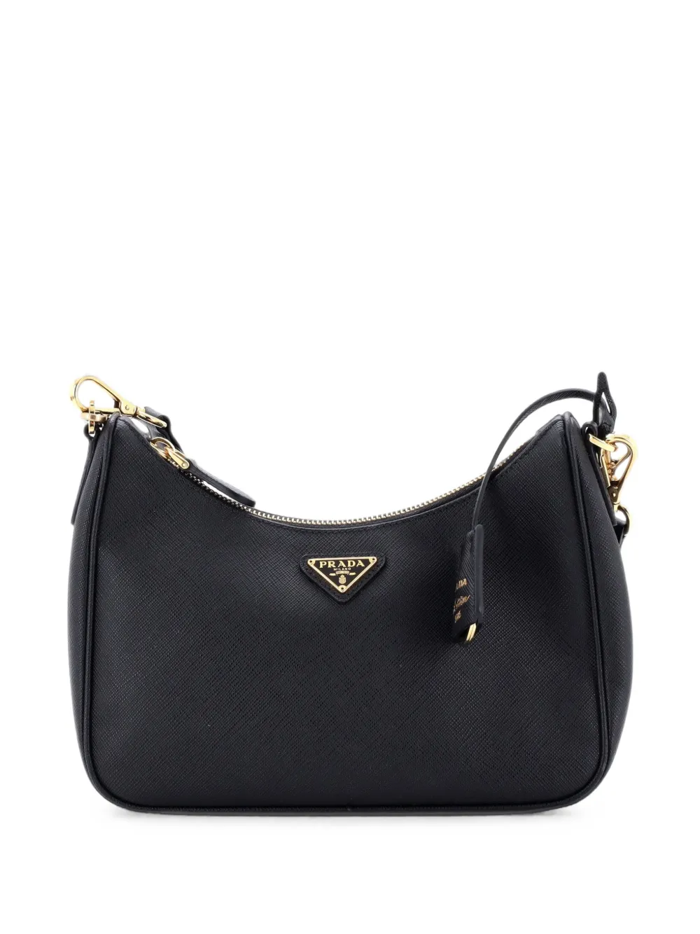 Prada Pre-Owned Kleine Re-Edition 2005 Schultertasche aus Saffiano-Leder - Schwarz
