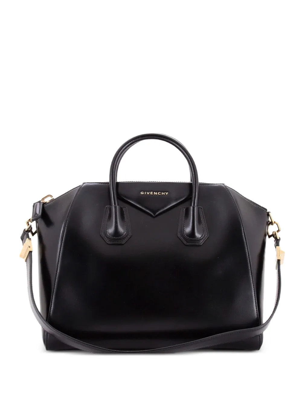 Givenchy Pre-Owned Borsa a tracolla Antigona media in pelle lucida - Nero