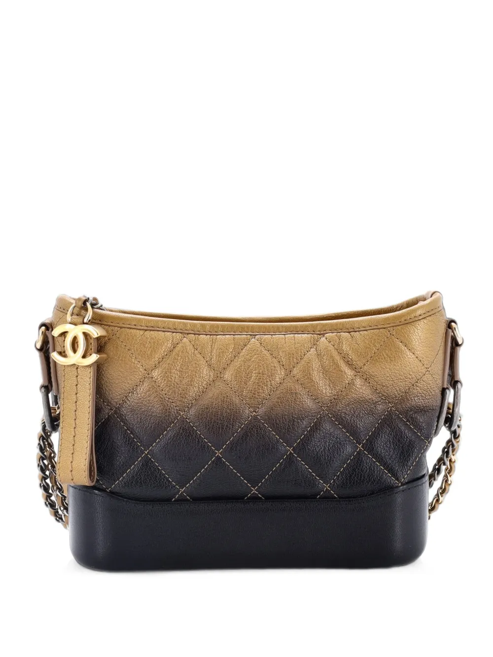 CHANEL Pre-Owned Gabrielle Quilted Ombre Goatskin Small hobo bag - Schwarz