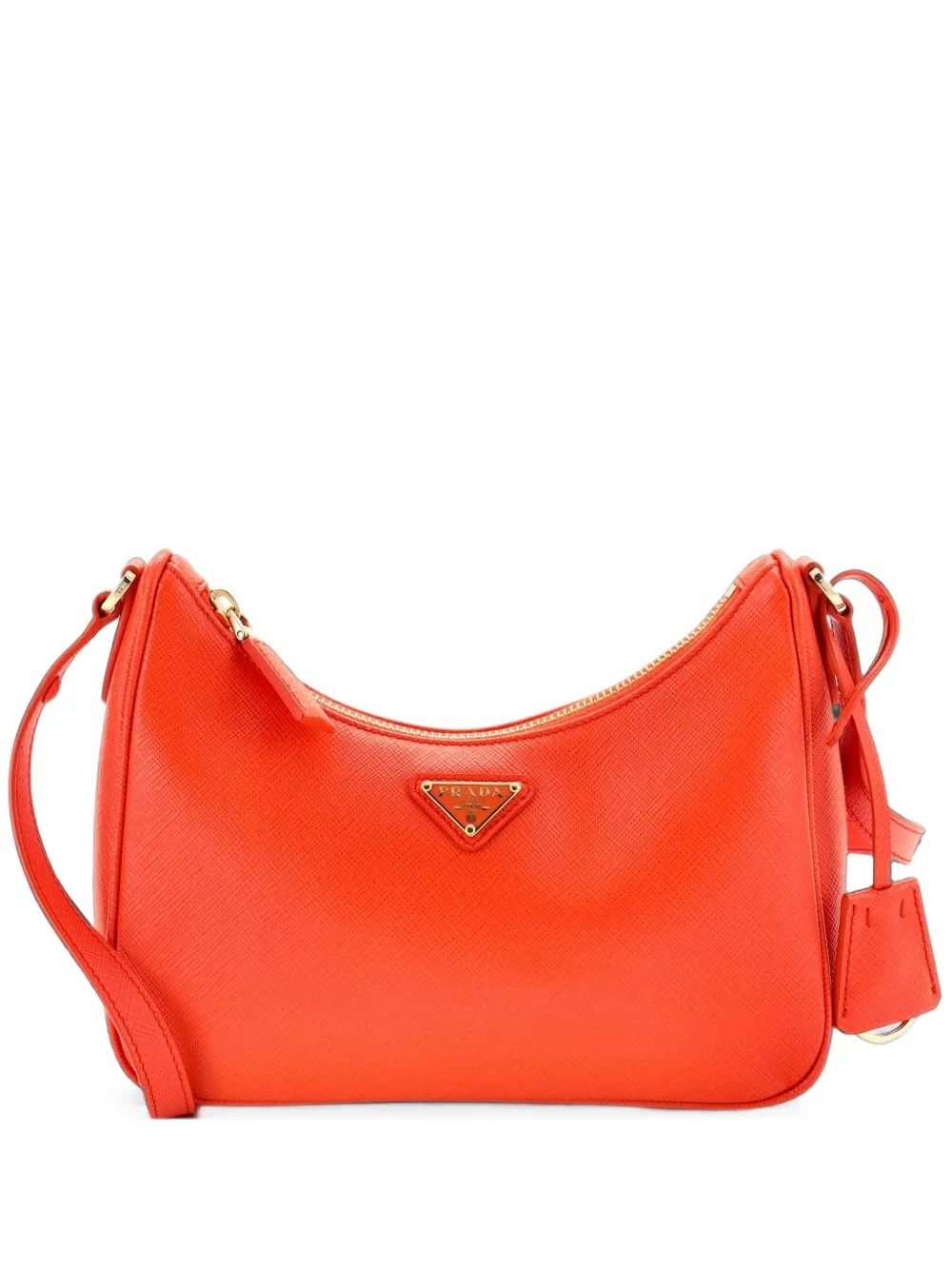 Prada Pre-Owned Re-Edition Hobo Saffiano Leather Mini shoulder bag - Arancione