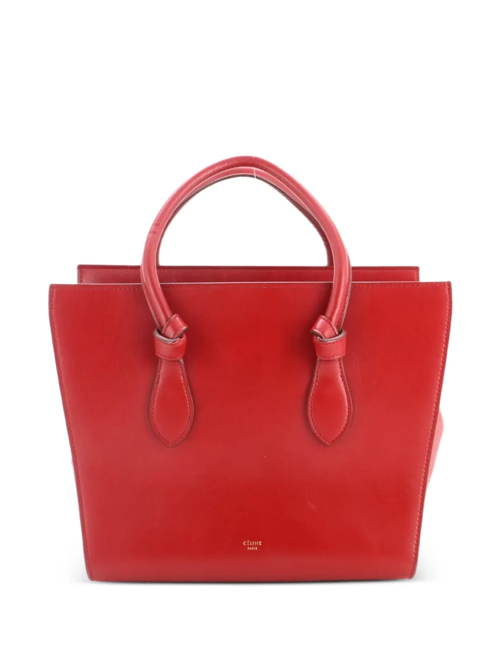 Celine Pre-Owned Tie Knot Smooth Leather Mini tote bag - Rosso