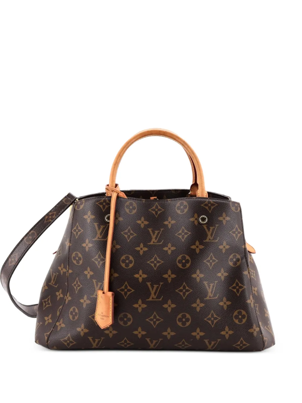 Louis Vuitton Pre-Owned Borsa tote Montaigne MM in tela con monogramma - Marrone