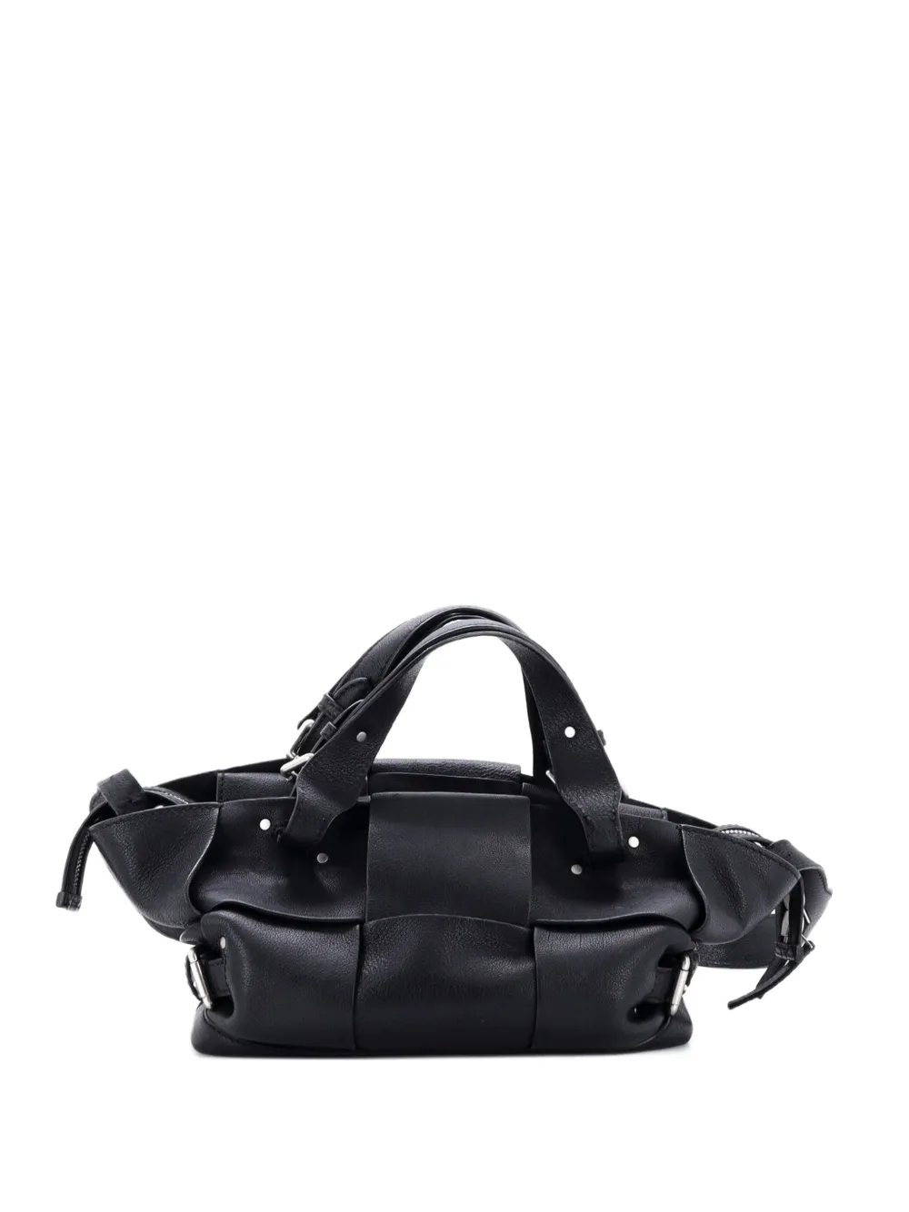 Bottega Veneta Pre-Owned Arco Tool Bag Maxi Intrecciato Leather satchel - Nero