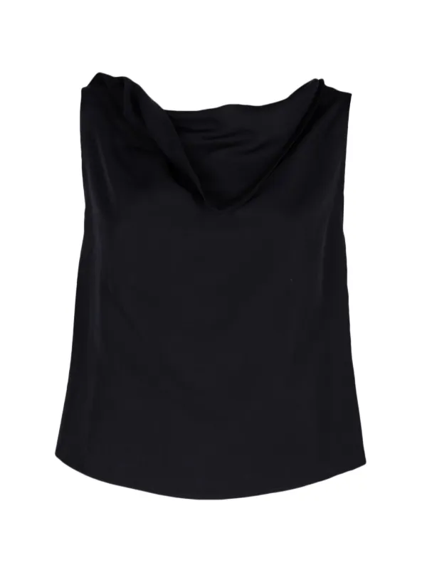 Co Draped-back Top in Black